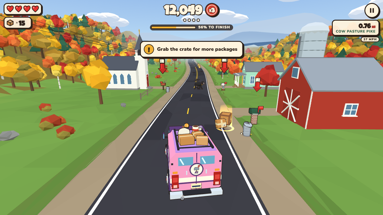 Screenshot of the generated game “Addy & Ellie's Crazy School Run”